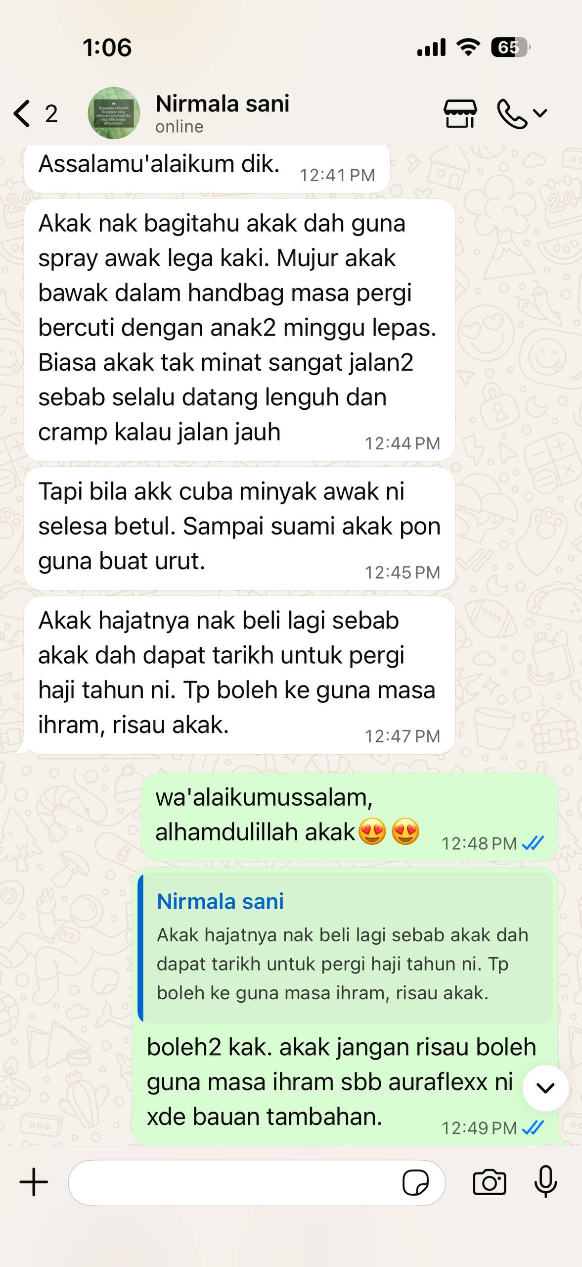 Testimoni Nirmala